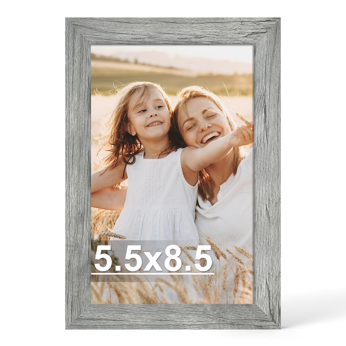 Hongkee 4x6 Picture Frame with Real Glass Wood Frame, 1 Pack (Mat 3.5x5)