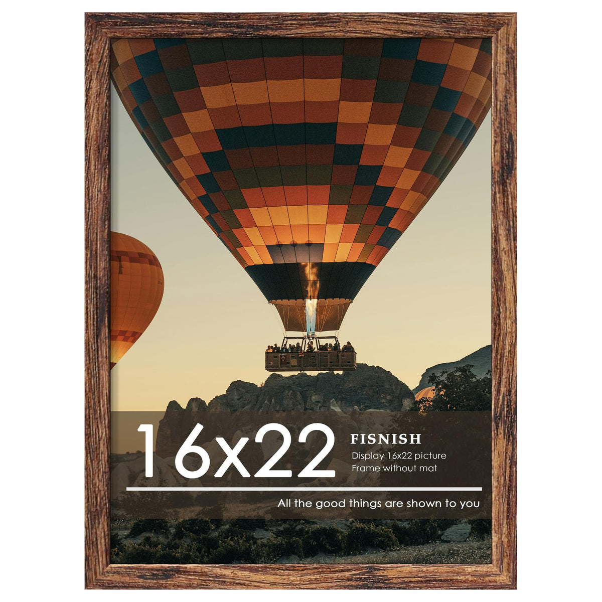 12x16 Picture Frame Brown, Classic Poster Frame for Wall Mounting