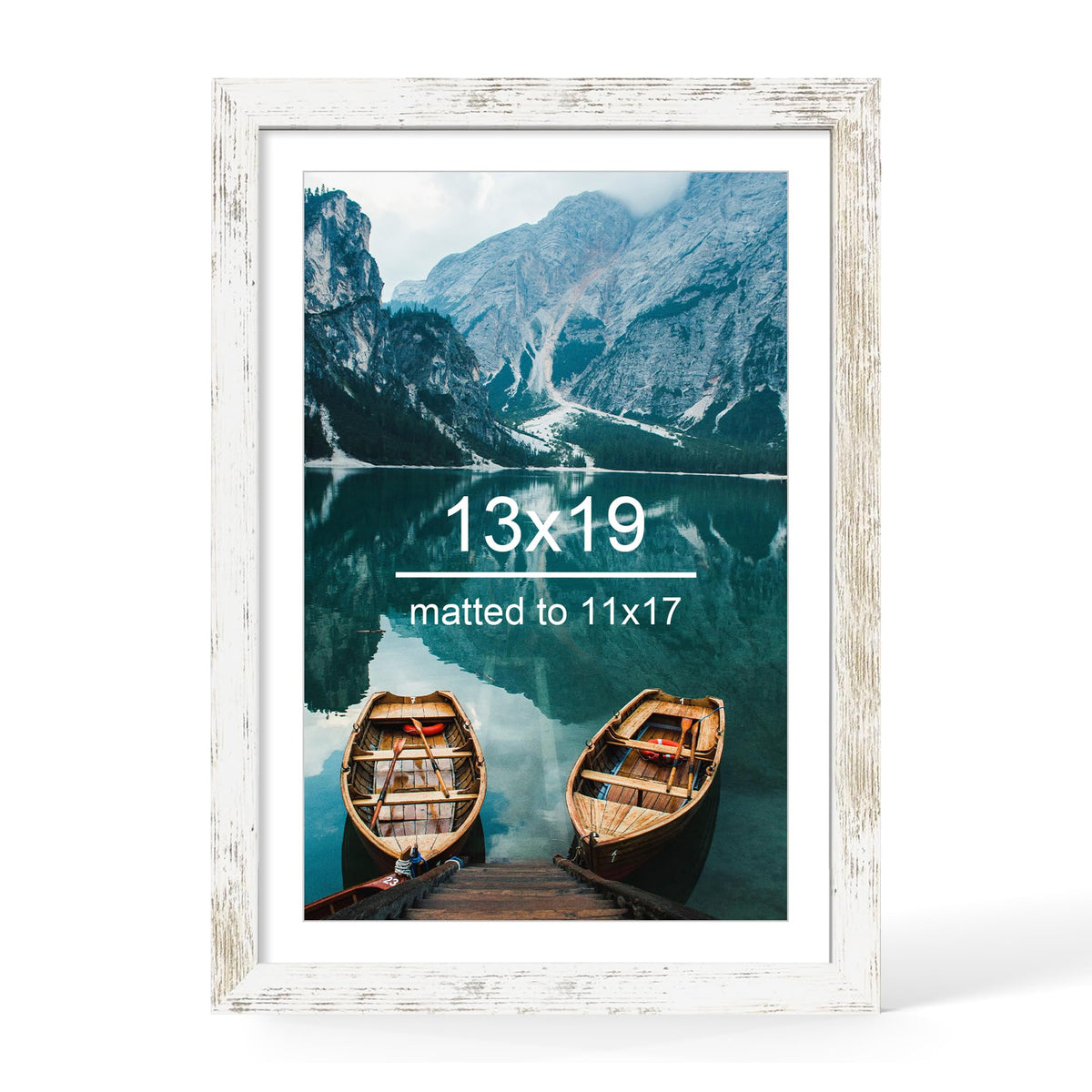 Hongkee 4x6 Picture Frame with Real Glass Wood Frame, 1 Pack (Mat 3.5x5)