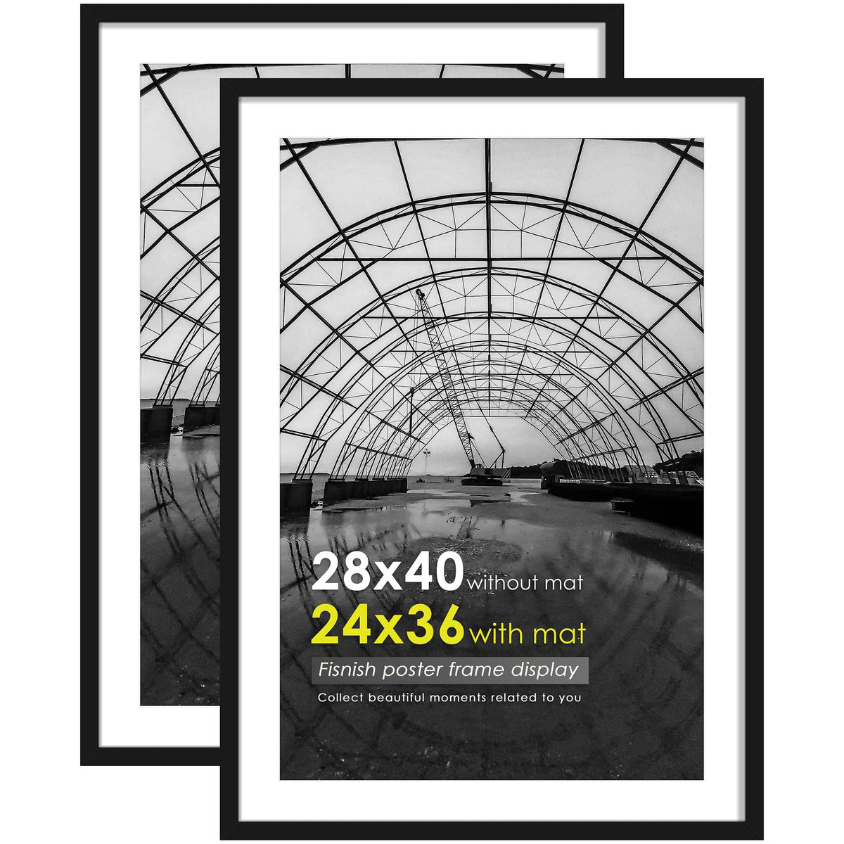 12x16 Picture Frame Brown, Classic Poster Frame for Wall Mounting