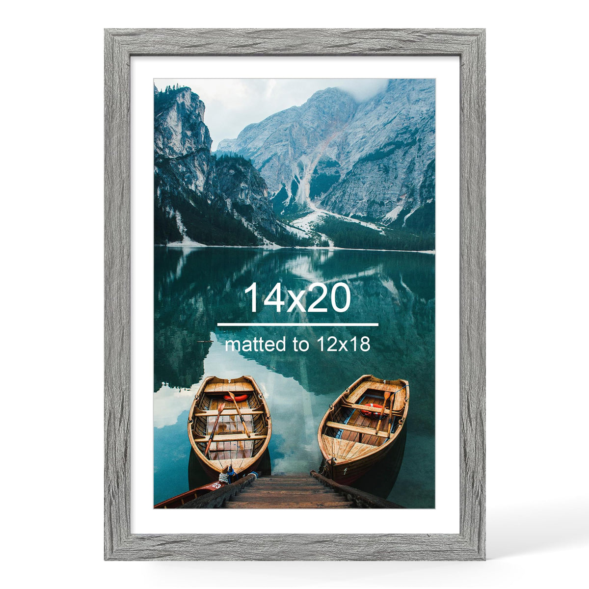 Hongkee 4x6 Picture Frame with Real Glass Wood Frame, 1 Pack (Mat 3.5x5)