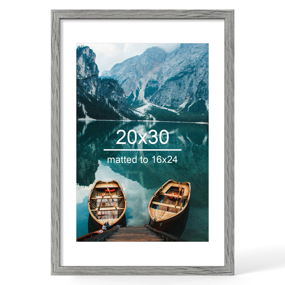 Hongkee 4x6 Picture Frame with Real Glass Wood Frame, 1 Pack (Mat 3.5x5)