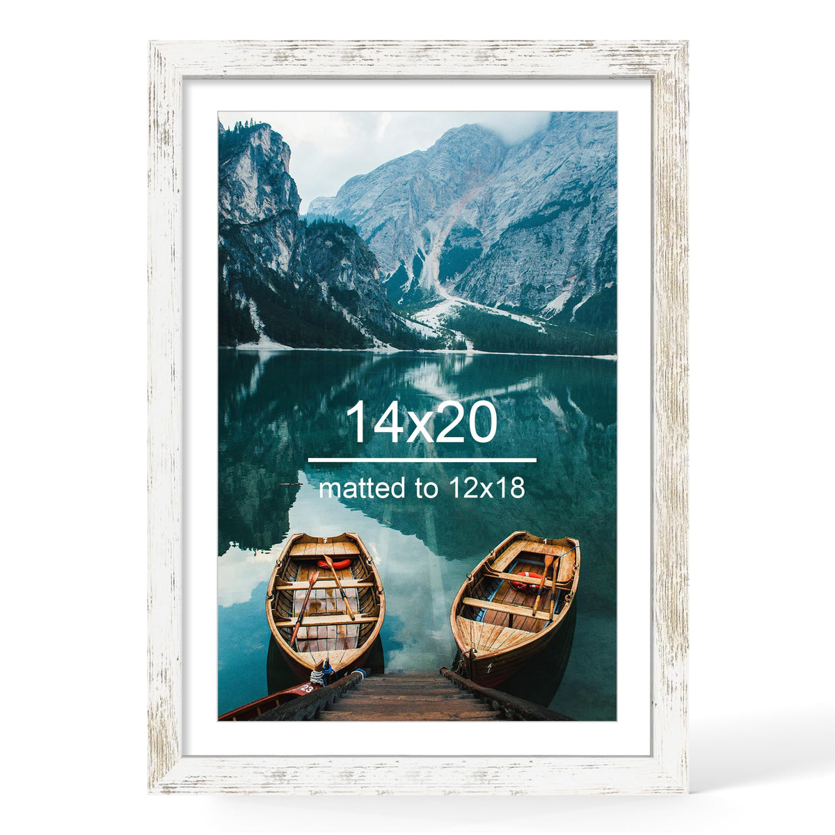 Hongkee 4x6 Picture Frame with Real Glass Wood Frame, 1 Pack (Mat 3.5x5)