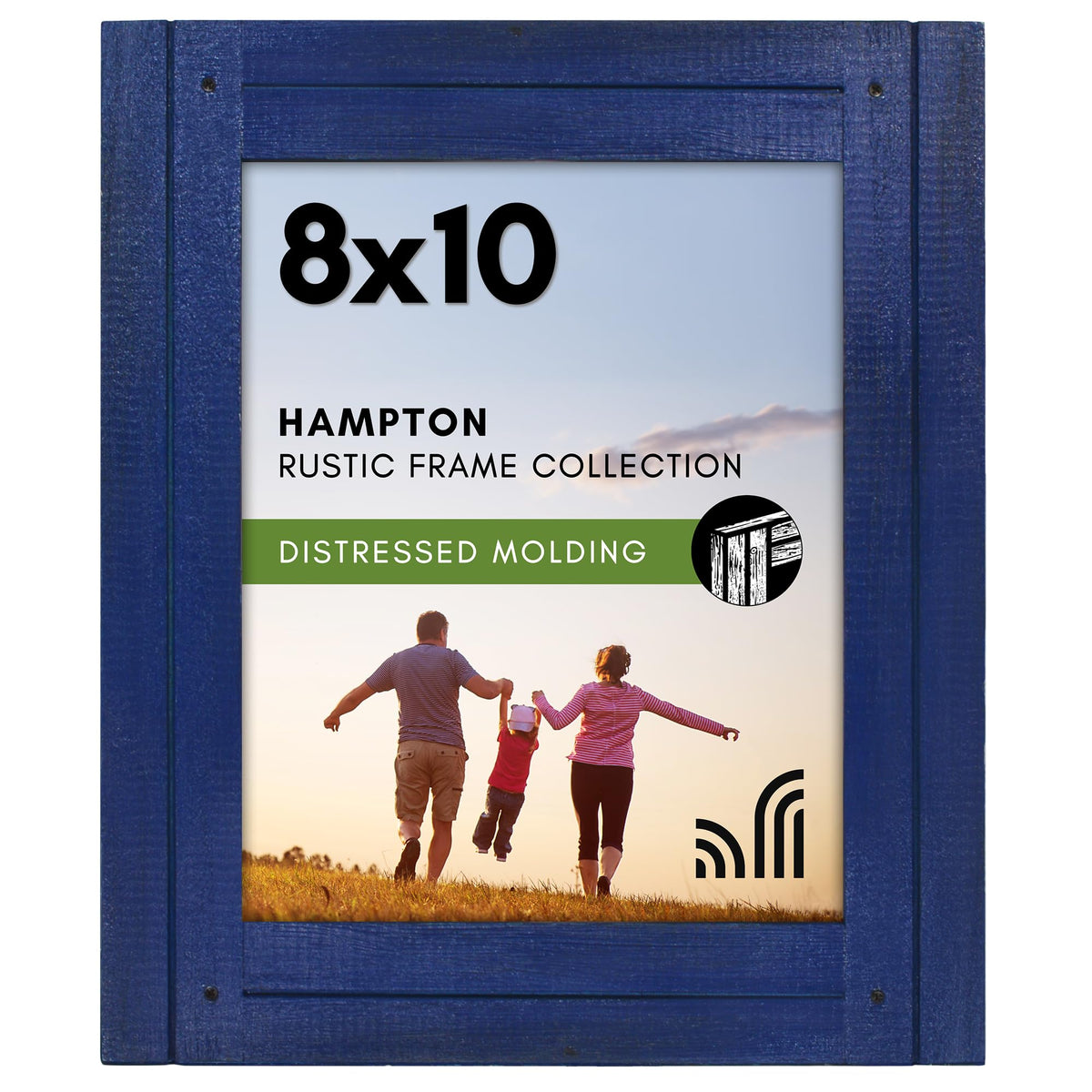 Americanflat 5x7 Picture Frame - Distressed Wood - Charcoal Black