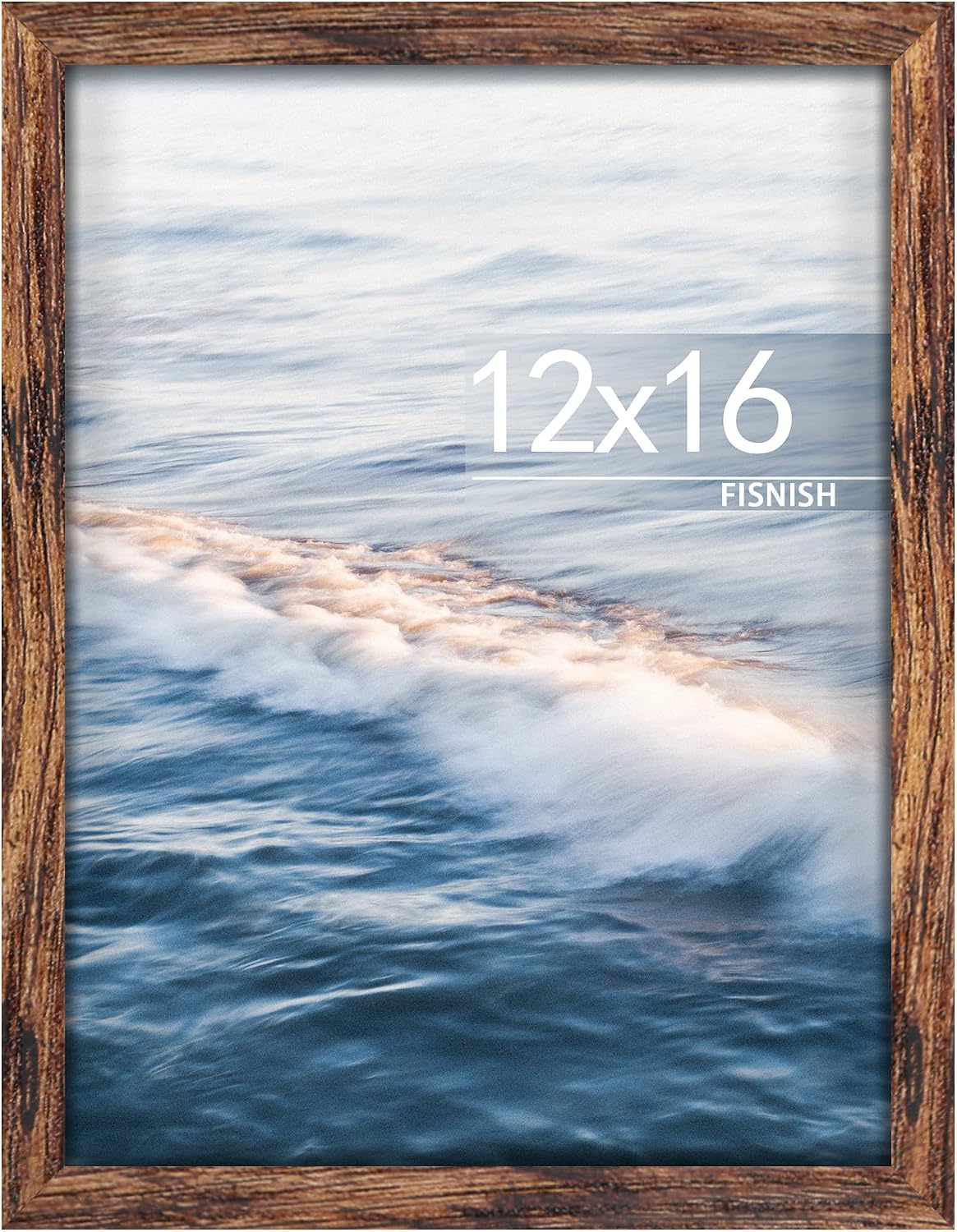 12x16 Picture Frame Brown, Classic Poster Frame for Wall Mounting
