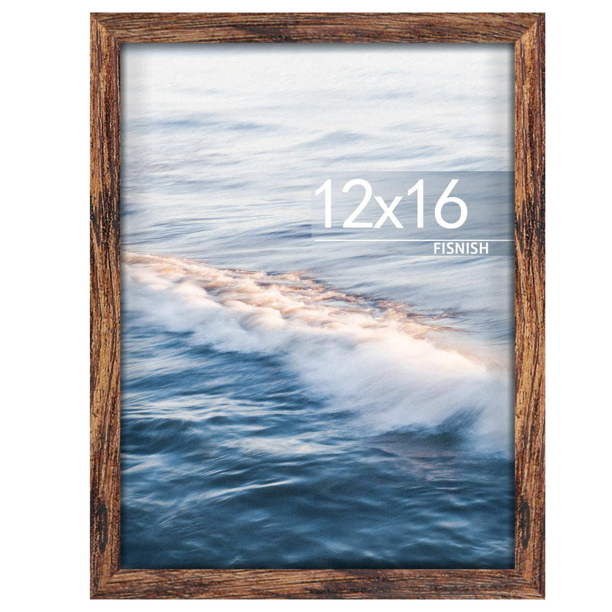 12x16 Picture Frame Brown, Classic Poster Frame for Wall Mounting