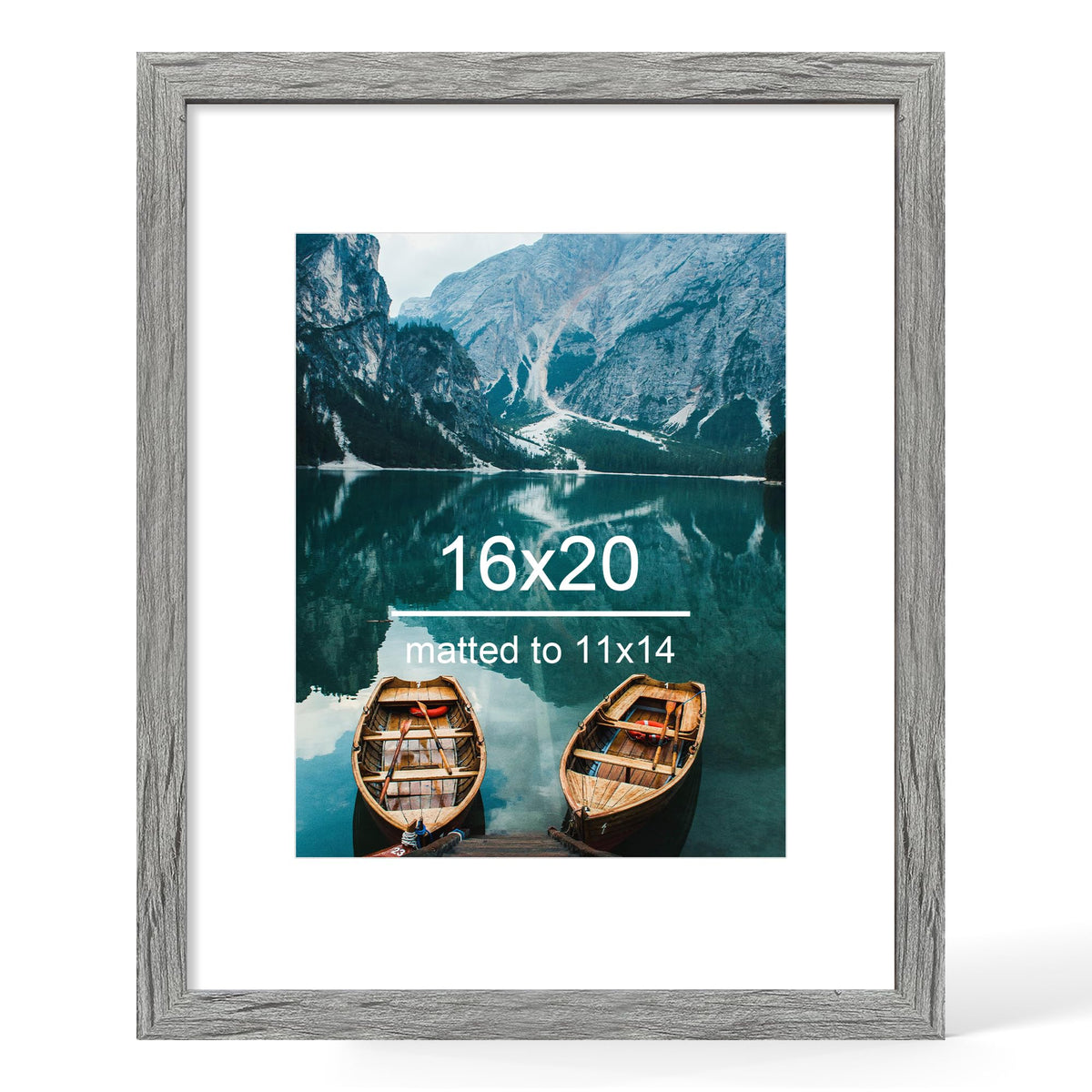 Hongkee 4x6 Picture Frame with Real Glass Wood Frame, 1 Pack (Mat 3.5x5)