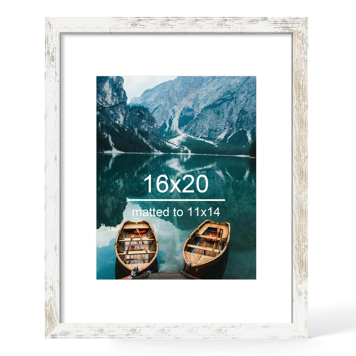 Hongkee 4x6 Picture Frame with Real Glass Wood Frame, 1 Pack (Mat 3.5x5)