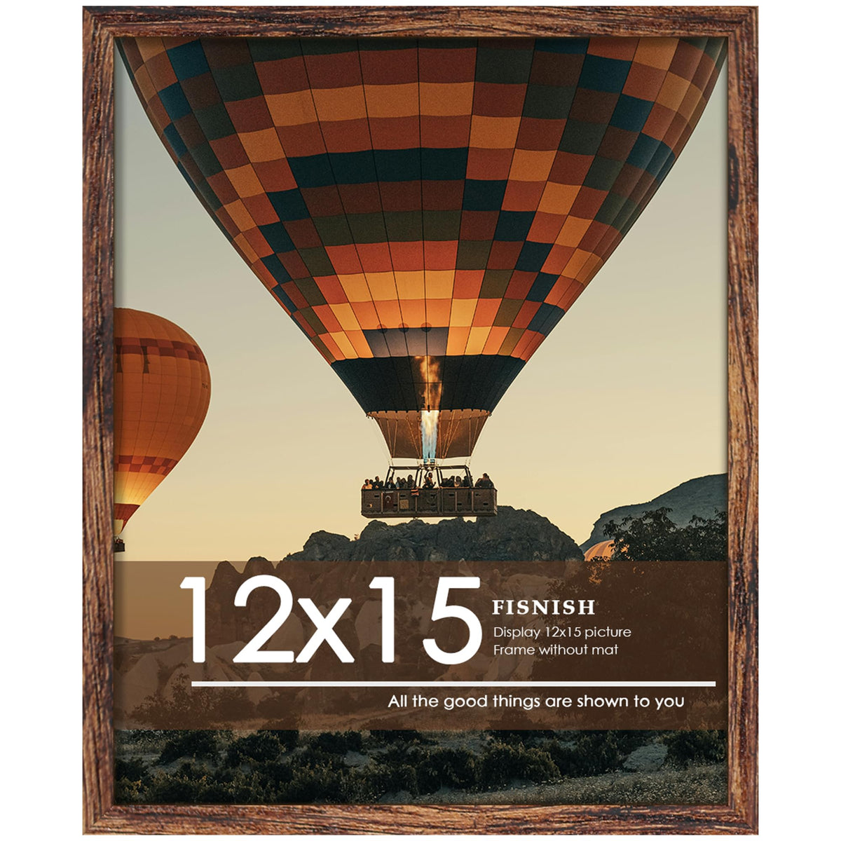 12x16 Picture Frame Brown, Classic Poster Frame for Wall Mounting
