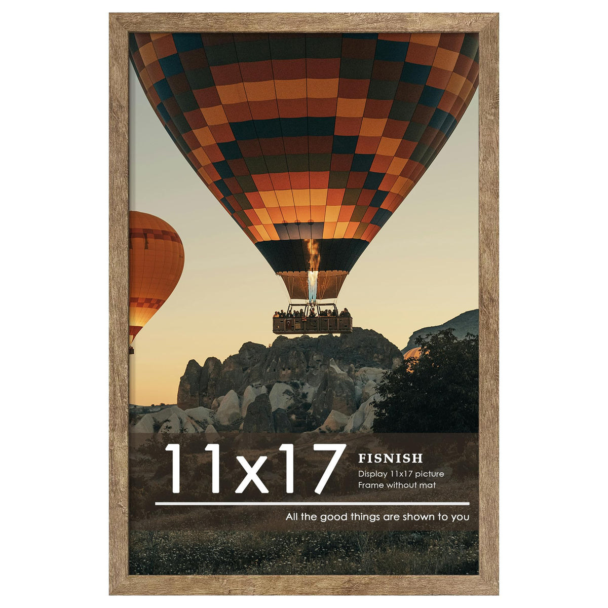 12x16 Picture Frame Brown, Classic Poster Frame for Wall Mounting