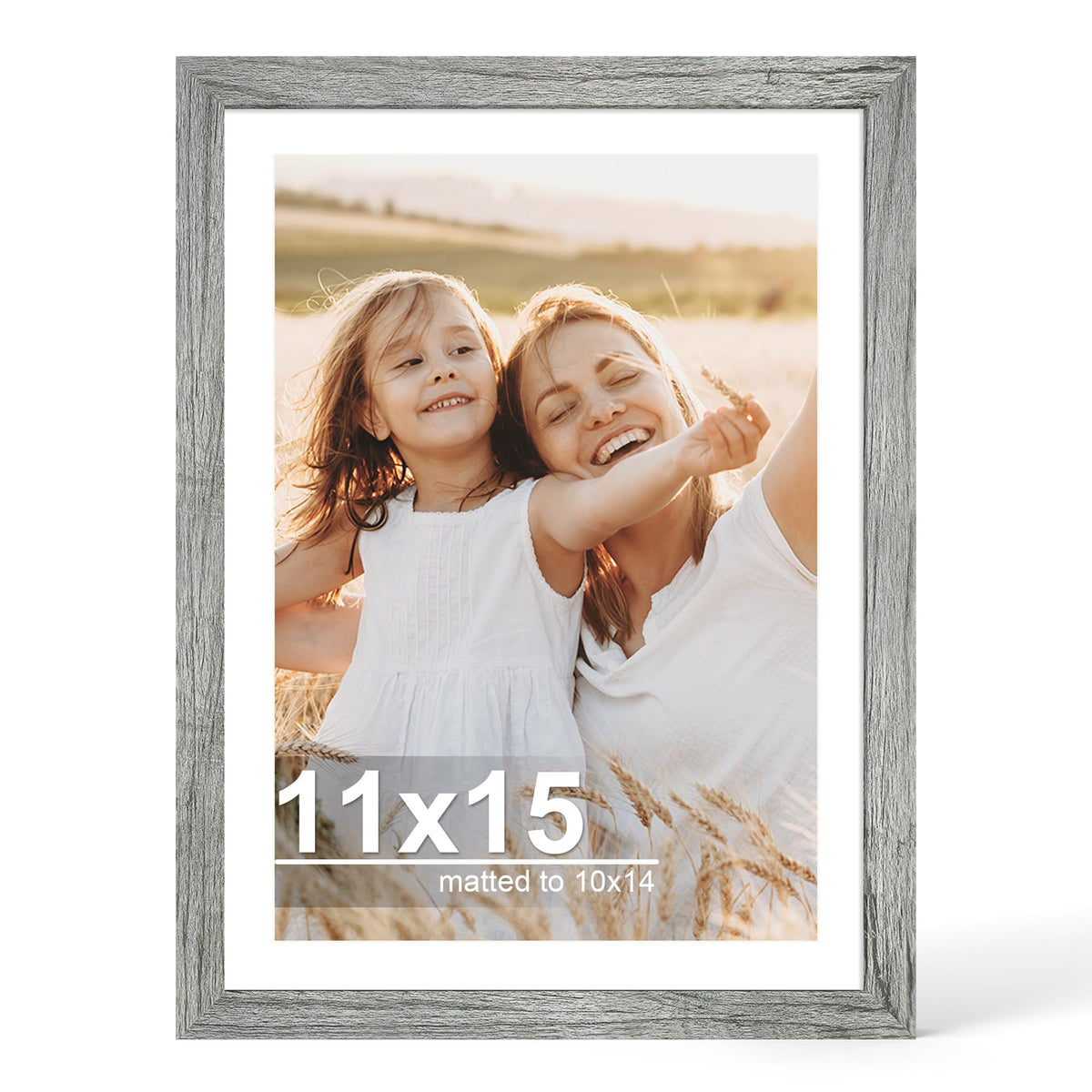 Hongkee 4x6 Picture Frame with Real Glass Wood Frame, 1 Pack (Mat 3.5x5)