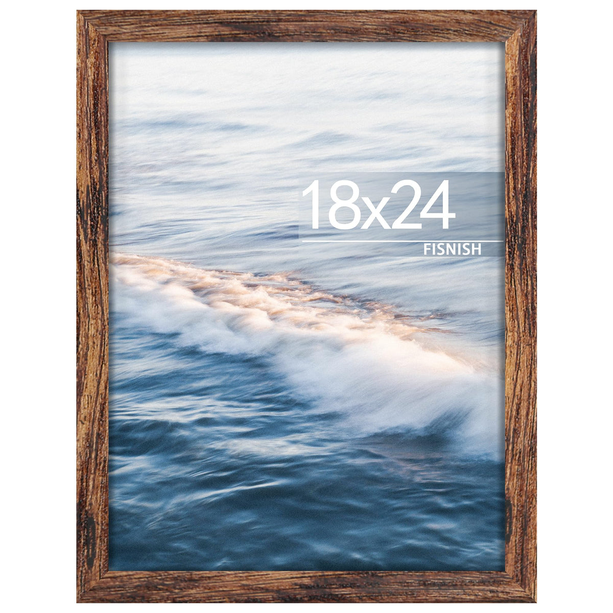12x16 Picture Frame Brown, Classic Poster Frame for Wall Mounting