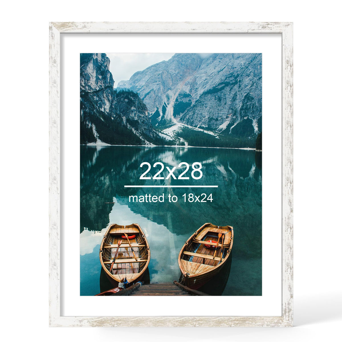 Hongkee 4x6 Picture Frame with Real Glass Wood Frame, 1 Pack (Mat 3.5x5)