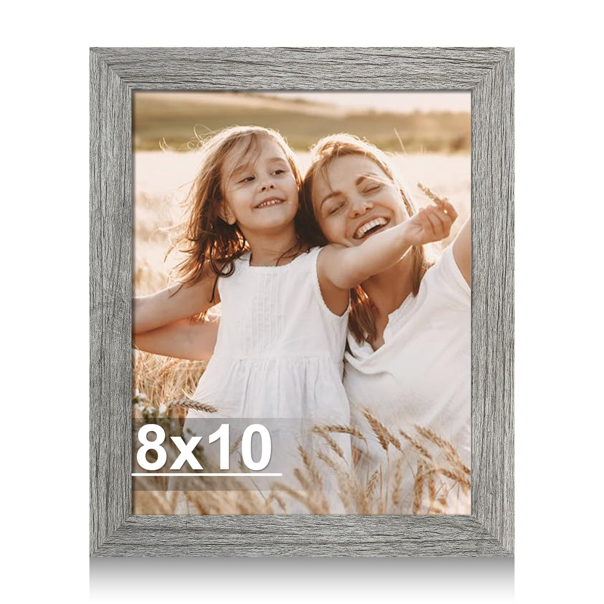 Hongkee 4x6 Picture Frame with Real Glass Wood Frame, 1 Pack (Mat 3.5x5)