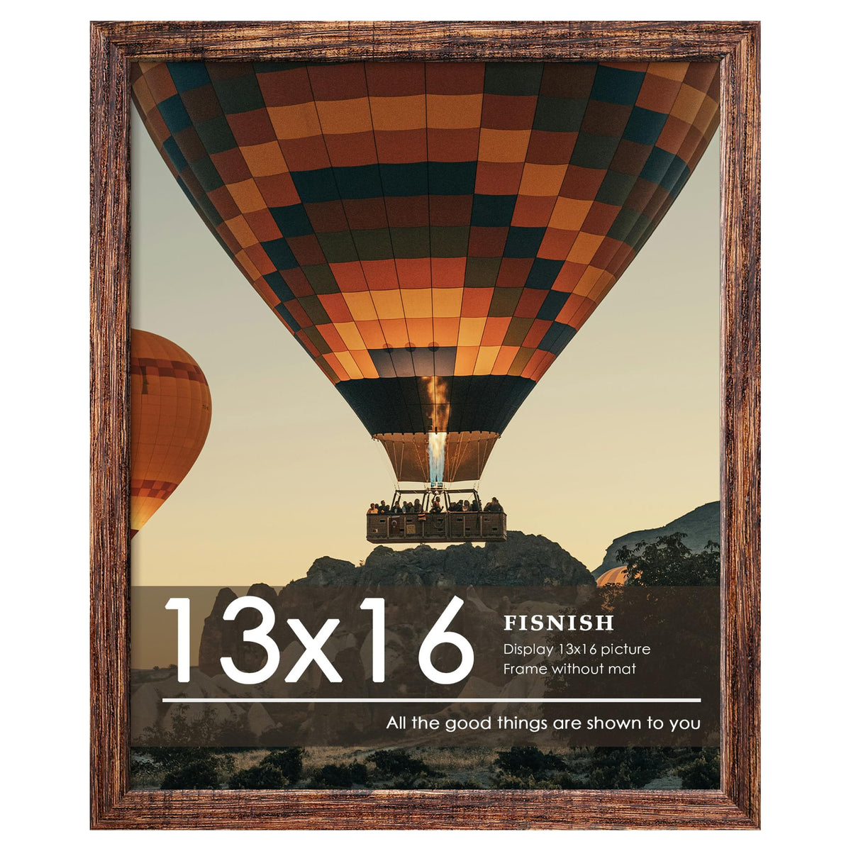 12x16 Picture Frame Brown, Classic Poster Frame for Wall Mounting