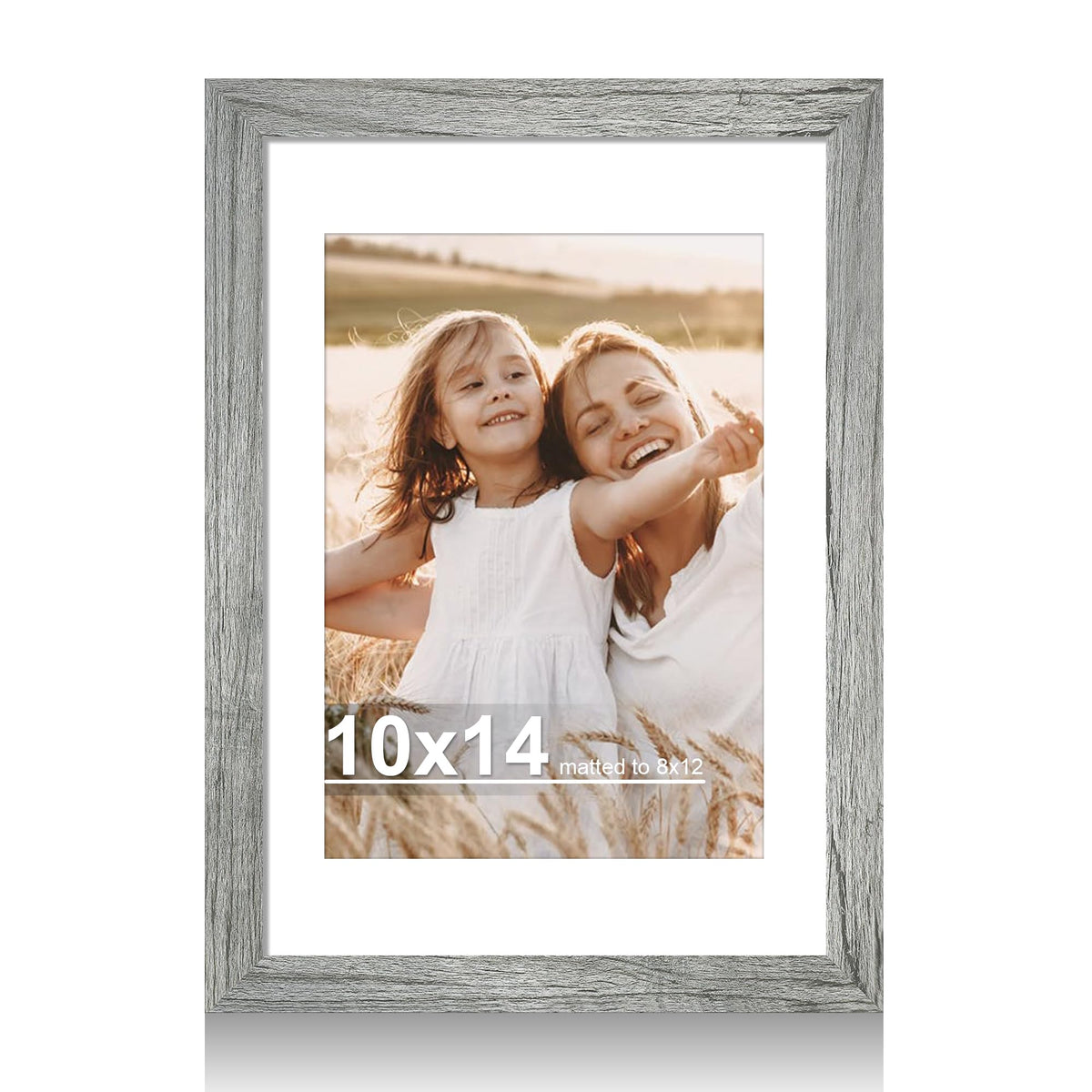 Hongkee 4x6 Picture Frame with Real Glass Wood Frame, 1 Pack (Mat 3.5x5)