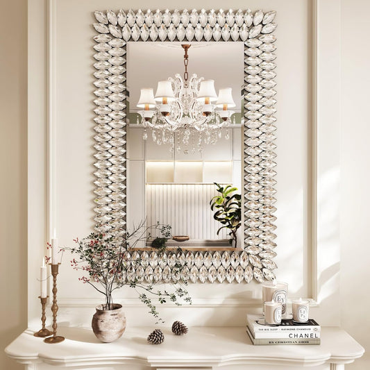 Kelly Miller 24"x36" Jeweled Luxury Rectangle Decorative Wall Mirror