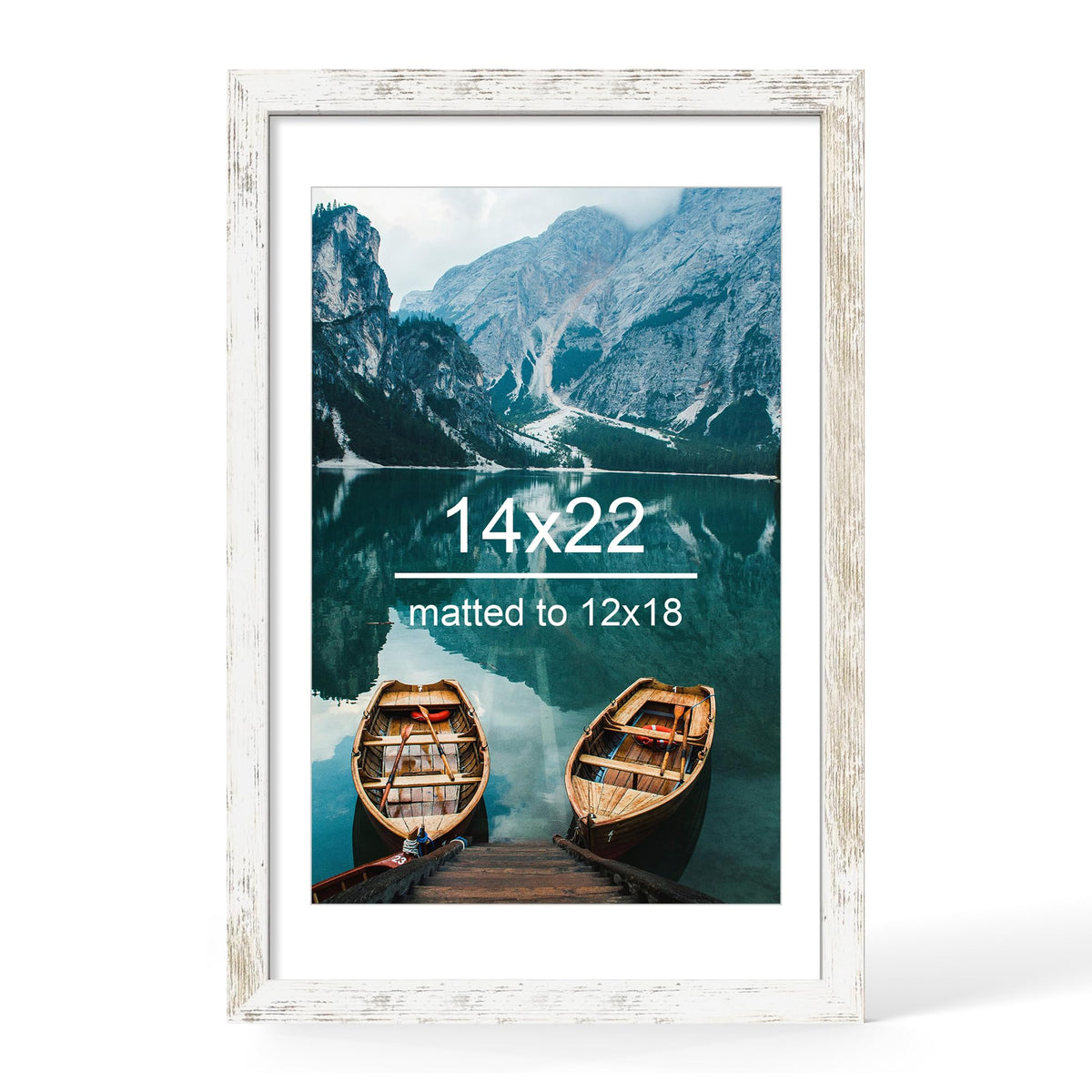 Hongkee 4x6 Picture Frame with Real Glass Wood Frame, 1 Pack (Mat 3.5x5)