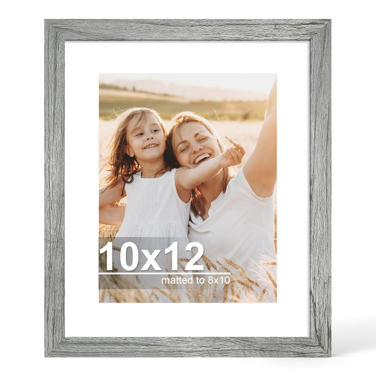 Hongkee 4x6 Picture Frame with Real Glass Wood Frame, 1 Pack (Mat 3.5x5)