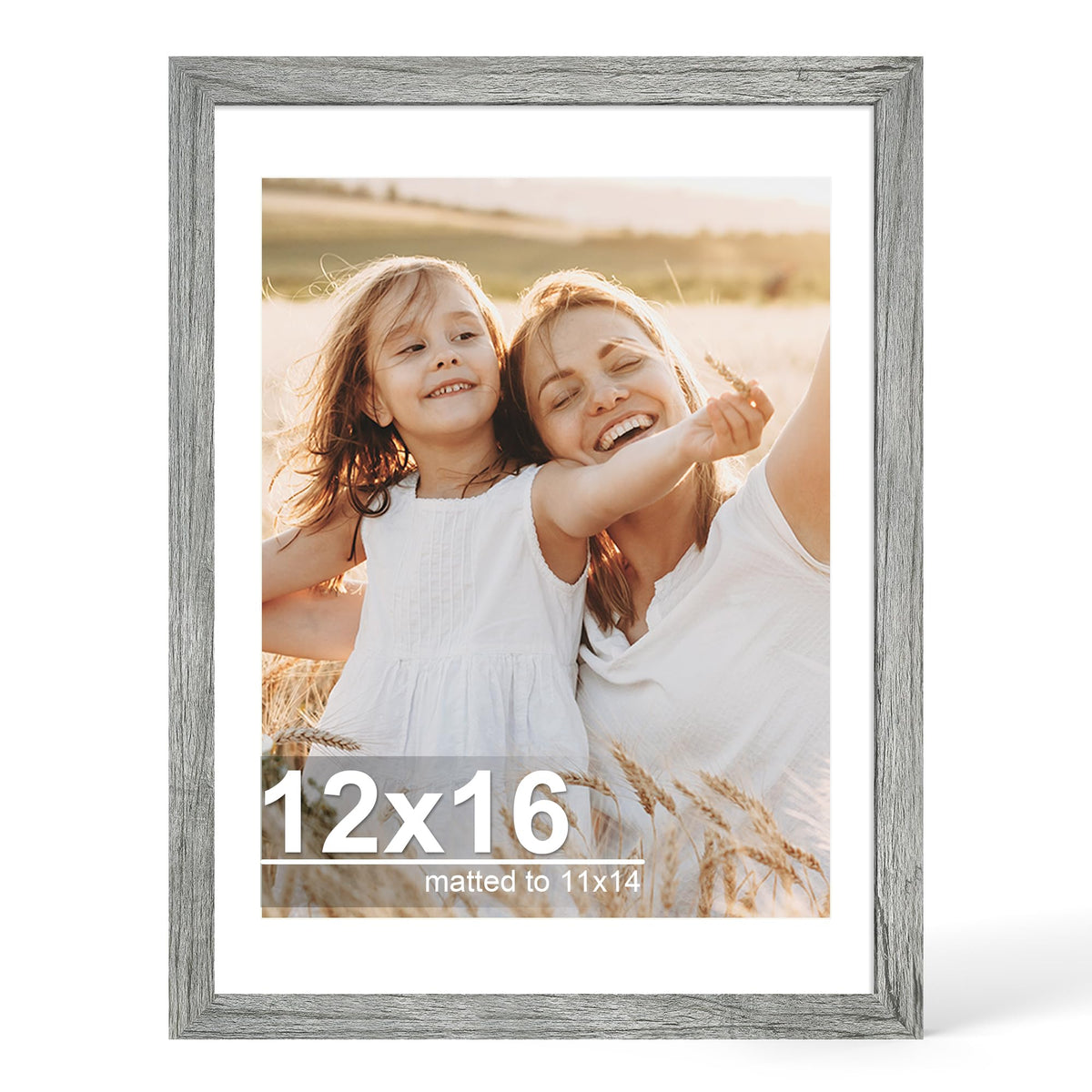 Hongkee 4x6 Picture Frame with Real Glass Wood Frame, 1 Pack (Mat 3.5x5)