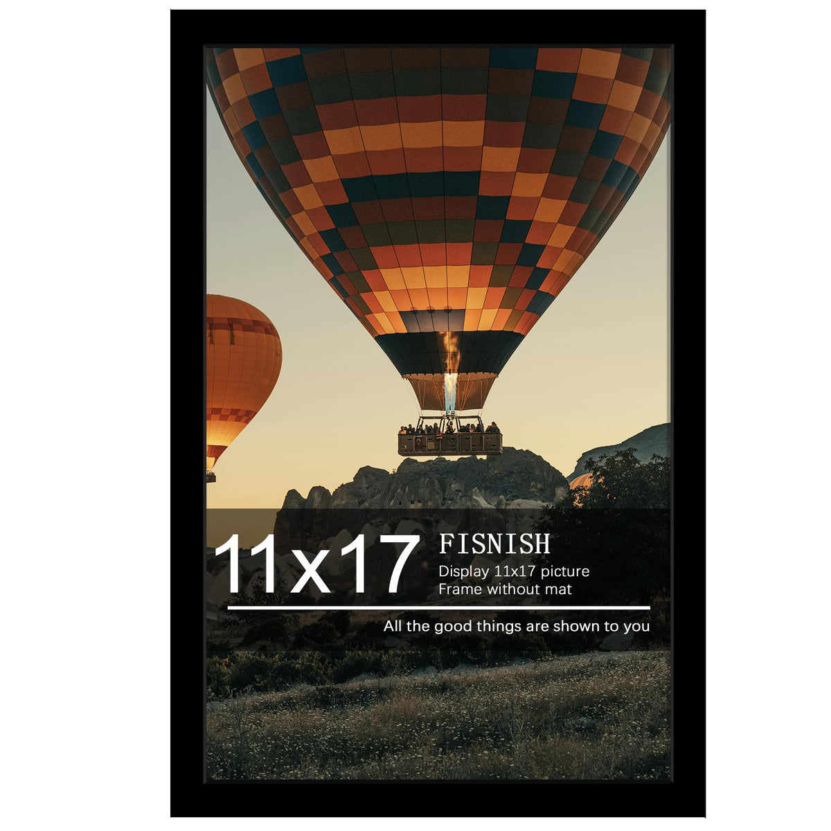 12x16 Picture Frame Brown, Classic Poster Frame for Wall Mounting