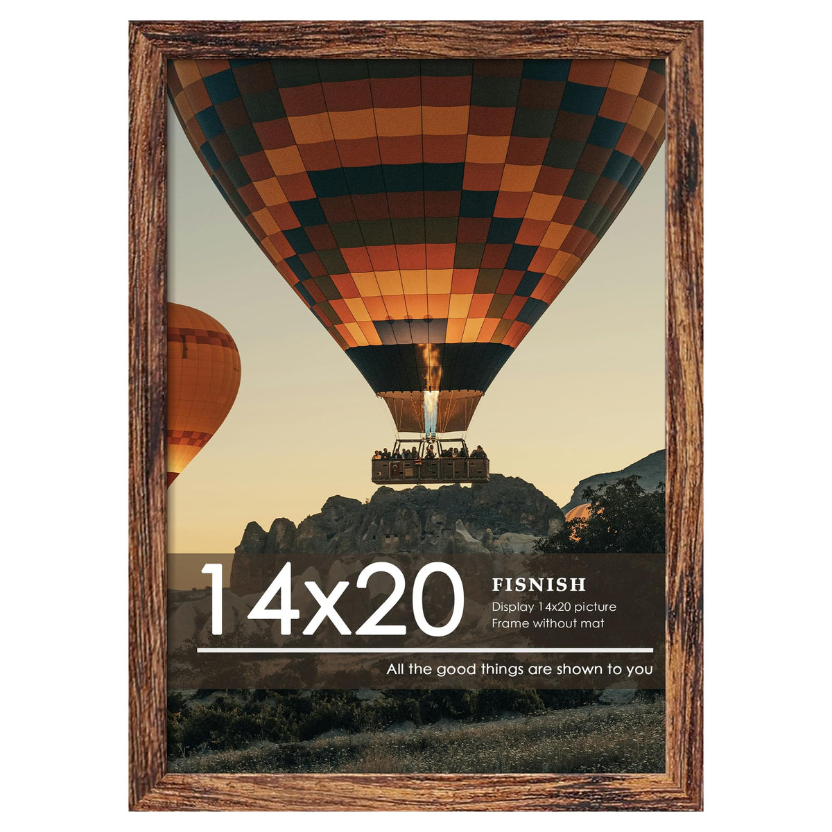 12x16 Picture Frame Brown, Classic Poster Frame for Wall Mounting