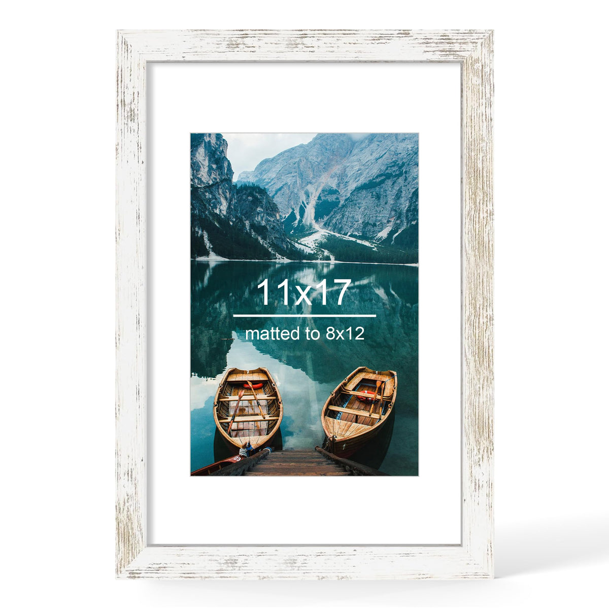 Hongkee 4x6 Picture Frame with Real Glass Wood Frame, 1 Pack (Mat 3.5x5)