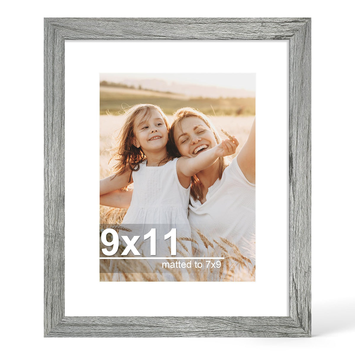 Hongkee 4x6 Picture Frame with Real Glass Wood Frame, 1 Pack (Mat 3.5x5)