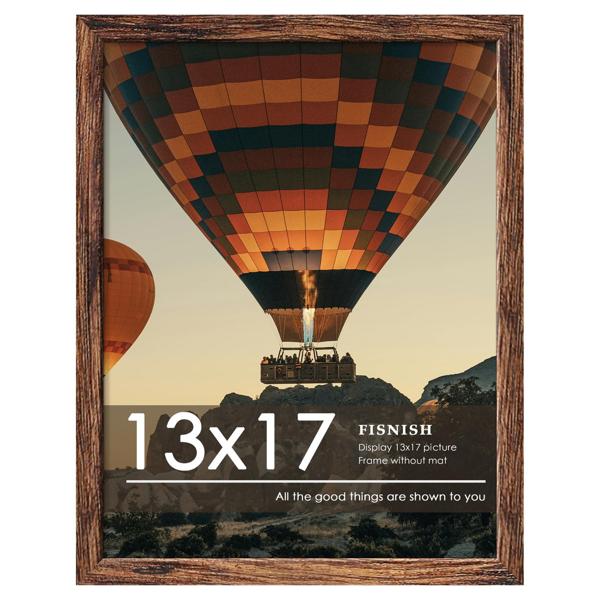 12x16 Picture Frame Brown, Classic Poster Frame for Wall Mounting