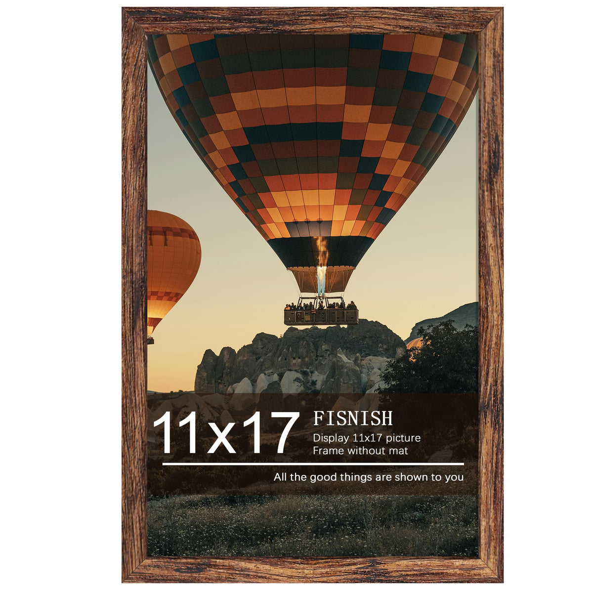 12x16 Picture Frame Brown, Classic Poster Frame for Wall Mounting