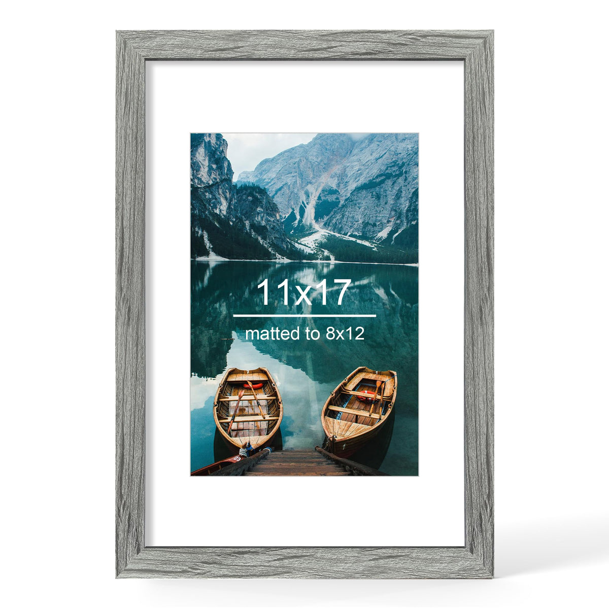 Hongkee 4x6 Picture Frame with Real Glass Wood Frame, 1 Pack (Mat 3.5x5)