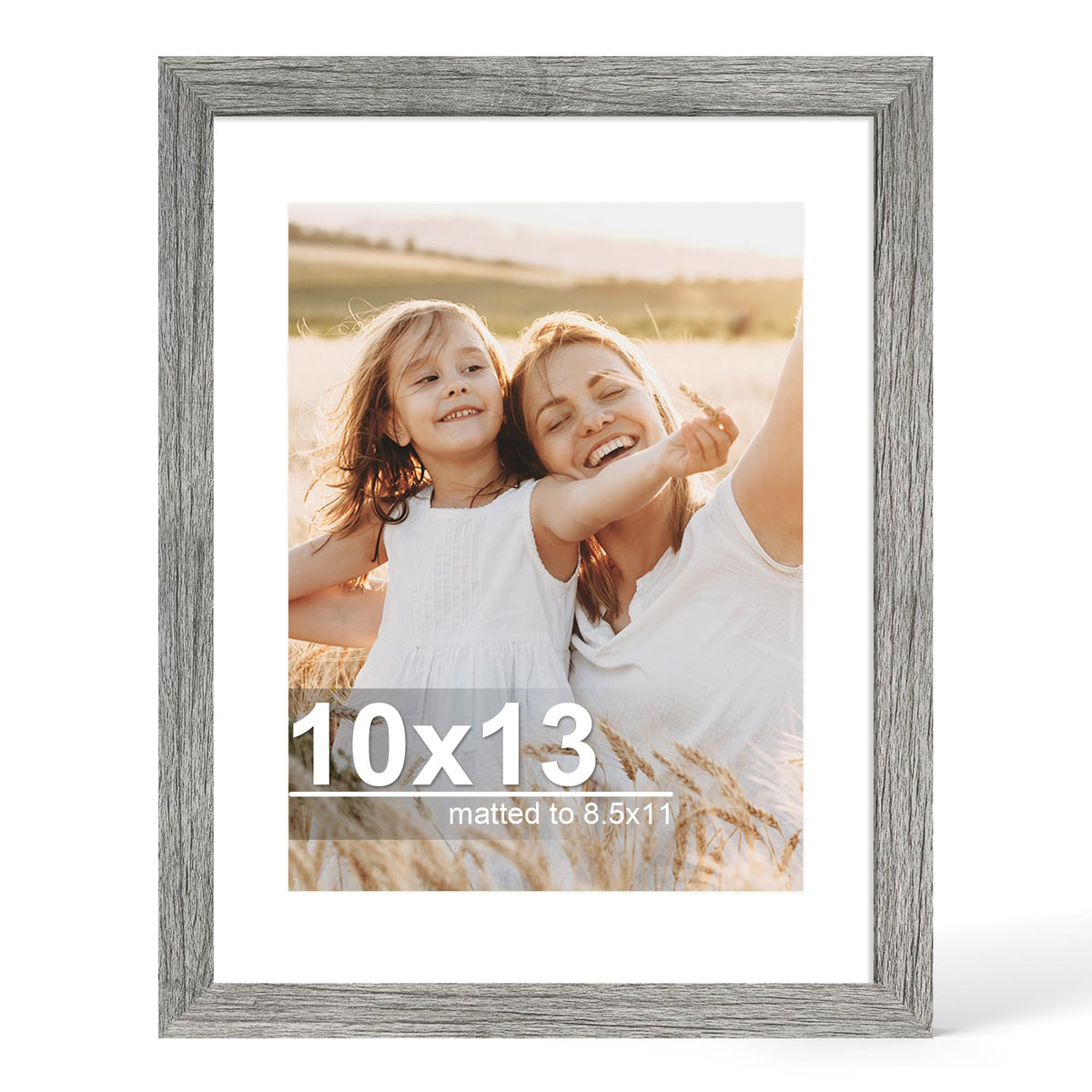 Hongkee 4x6 Picture Frame with Real Glass Wood Frame, 1 Pack (Mat 3.5x5)
