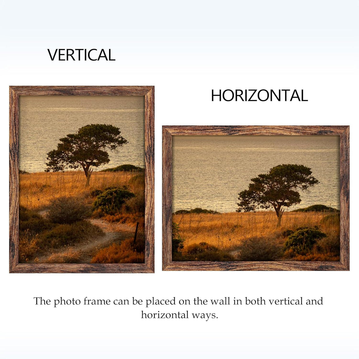 12x16 Picture Frame Brown, Classic Poster Frame for Wall Mounting