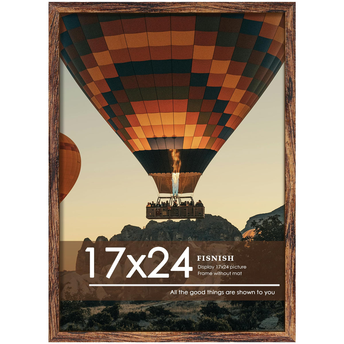 12x16 Picture Frame Brown, Classic Poster Frame for Wall Mounting